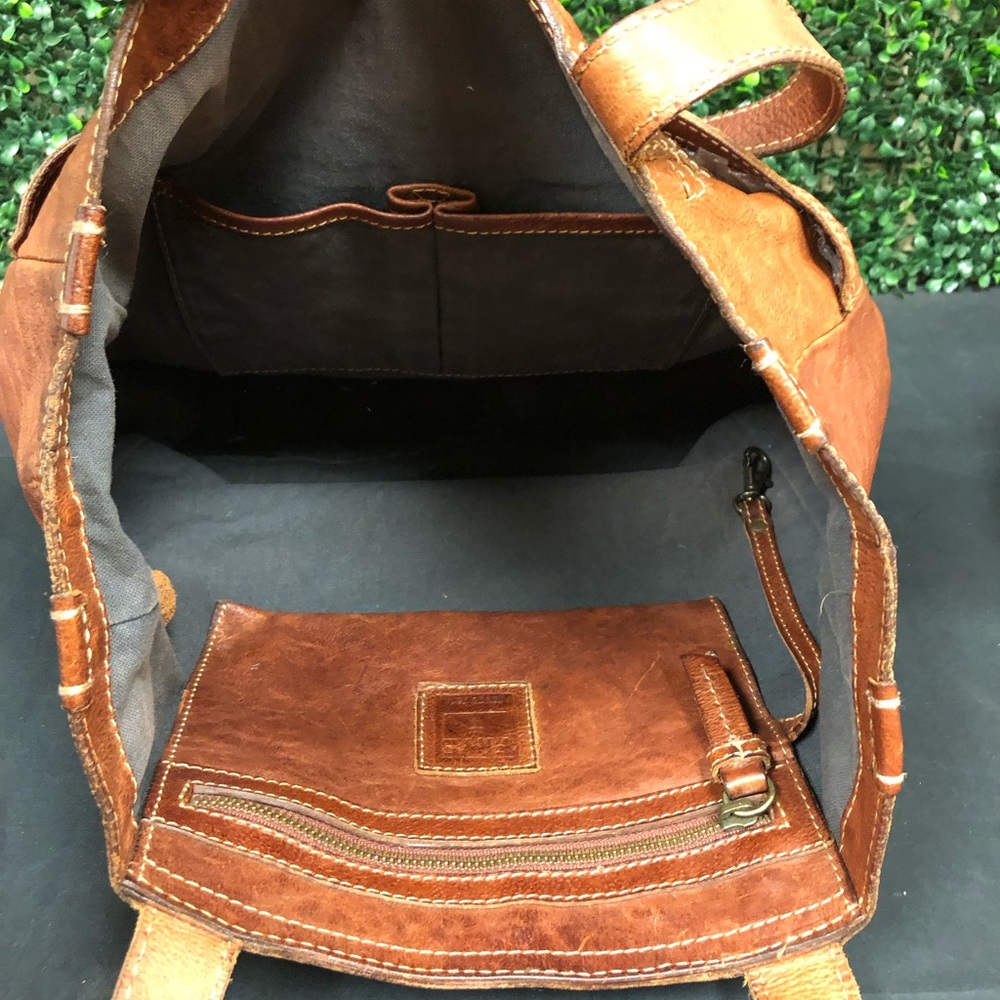 Frye Leather Tote Bag with Front Pockets - Picture 6 of 13
